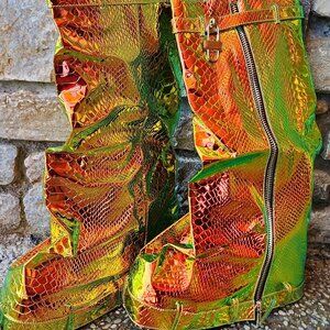 Metallic Dragonscales Costume Boots NWT